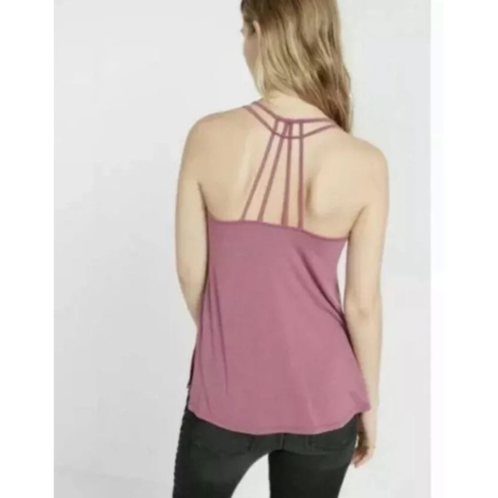 NEW‎ EXPRESS ONE ELEVEN CRISS CROSS BACK TANK TOP SUPER SOFTColor- Mauve XS